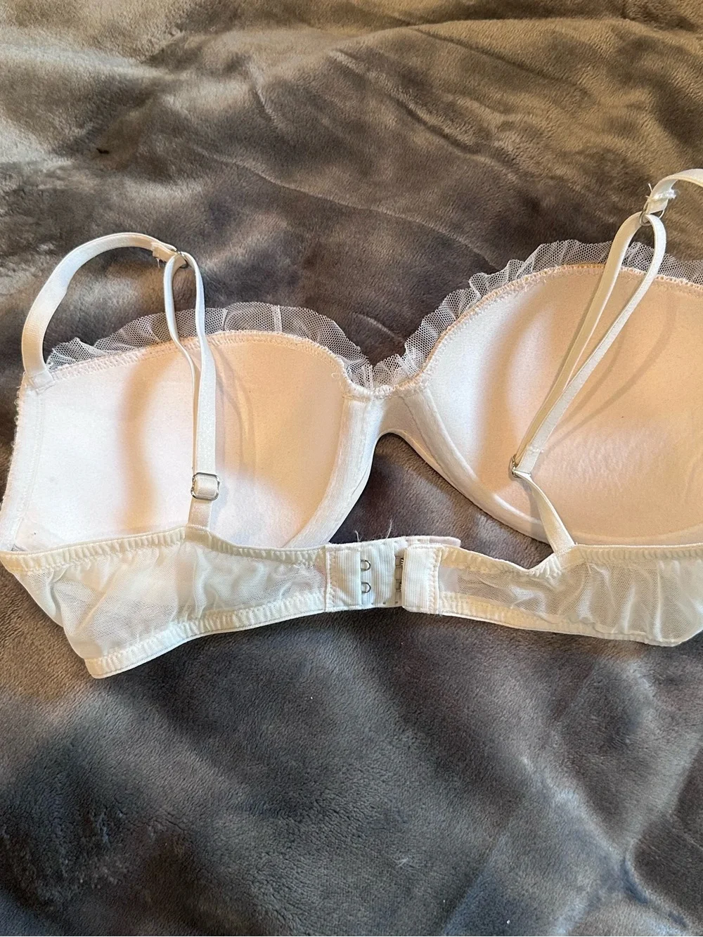Victoria's Secret Iridescent Sequin Padded Bra in White